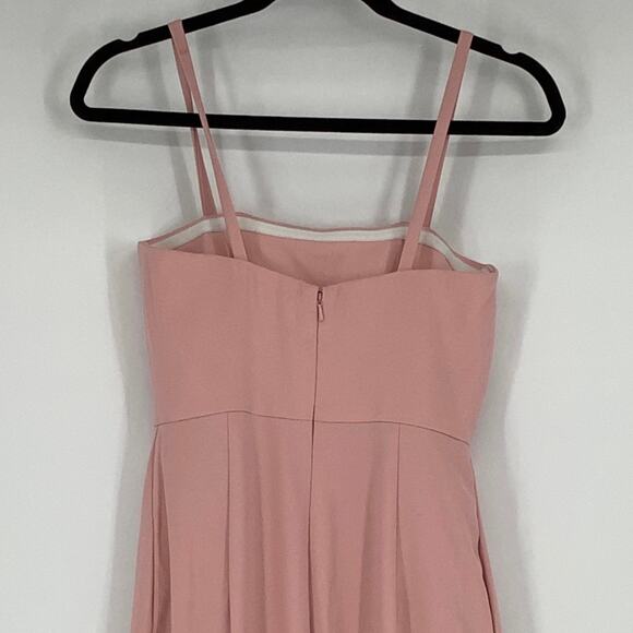 NEW! Dessy Collection Size 0 Spaghetti Strap Jumpsuit Rose $263 msrp I24-13 - Picture 9 of 11